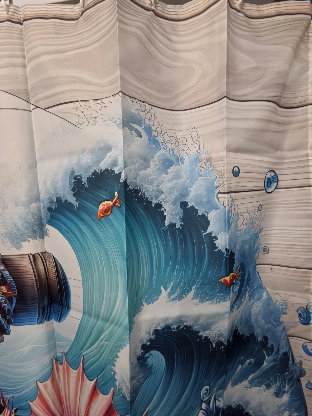 NWOT Ocean Anchor Scene Water Resistant Fsbric Shower Curtain